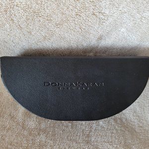 Donna Karen Black Hard Shell Eyeglasses Sunglasses Clamshell Case (Like New)